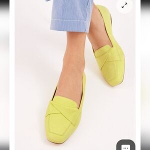 Talbots Suede Flats with Pleated Detail